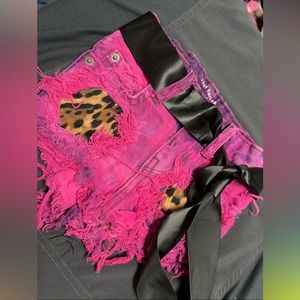 6-9 month custom distressed shorts 💕 never worn💕